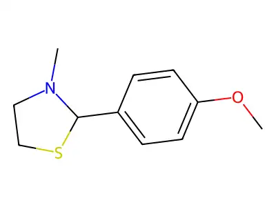 Thiazolidine, 2-(4-methoxyphenyl)-3-methyl- structure