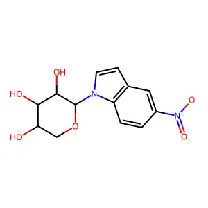 1H-Indole, 1-alpha-L-arabinopyranosyl-5-nitro- structure