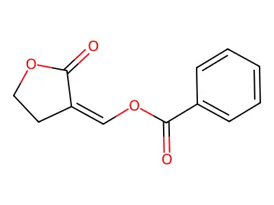 (2-Oxooxolan-3-ylidene)methyl benzoate structure