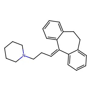 5H-Dibenzo(a,d)cycloheptene, 10,11-dihydro-5-(3-piperidinopropylidene)- structure