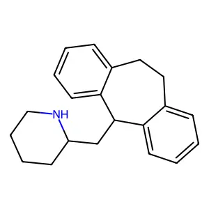 5H-Dibenzo(a,d)cycloheptene, 10,11-dihydro-5-(2-piperidylmethyl)- structure