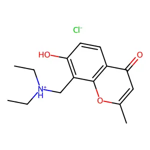 Chromone, 8-(diethylamino)methyl-7-hydroxy-2-methyl-, hydrochloride structure