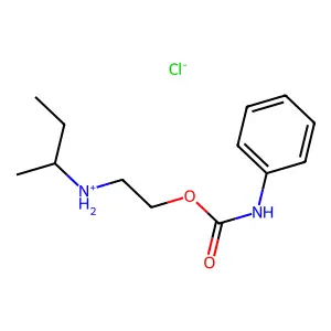 Carbanilic acid, 2-(sec-butylamino)ethyl ester, hydrochloride structure