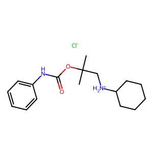 Carbanilic acid, (2-cyclohexylamino-1,1-dimethylethyl) ester, hydrochloride structure