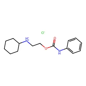 2-(Cyclohexylamino)ethyl hydrogen phenylcarbonimidate--hydrogen chloride (1/1) structure