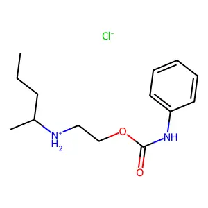 Carbanilic acid, 2-((1-methylbutyl)amino)ethyl ester, hydrochloride structure