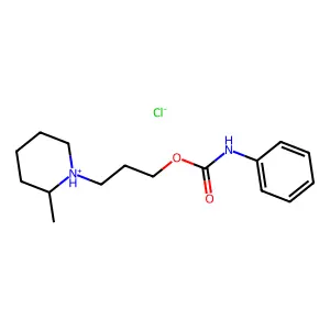 Carbanilic acid, 3-(2-methylpiperidino)propyl ester, hydrochloride structure