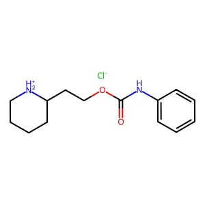 2-(Piperidin-2-yl)ethyl hydrogen phenylcarbonimidate--hydrogen chloride (1/1) structure