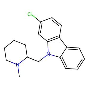 Carbazole, 7-chloro-9-(1-methyl-2-piperidyl)methyl- structure