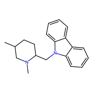 Carbazole, 9-(1,5-dimethyl-2-piperidyl)methyl- structure