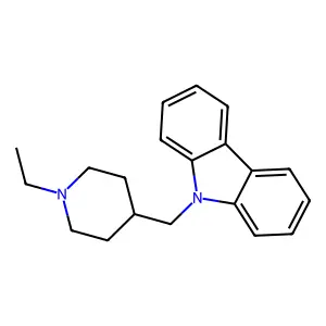 Carbazole, 9-(1-ethyl-4-piperidyl)methyl- structure