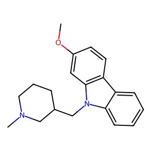 Carbazole, 7-methoxy-9-(1-methyl-3-piperidyl)methyl- structure