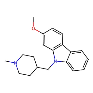 Carbazole, 7-methoxy-9-(1-methyl-4-piperidyl)methyl- structure