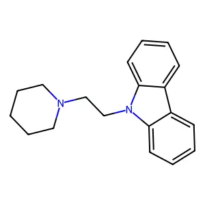 Carbazole, 9-(2-piperidinoethyl)- structure