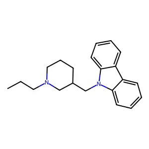 Carbazole, 9-(1-propyl-3-piperidyl)methyl- structure