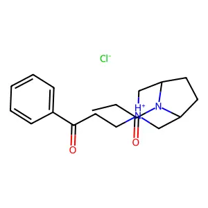 3,8-Diazabicyclo(3.2.1)octane, 3-(2-benzoylethyl)-8-propionyl-, hydrochloride structure