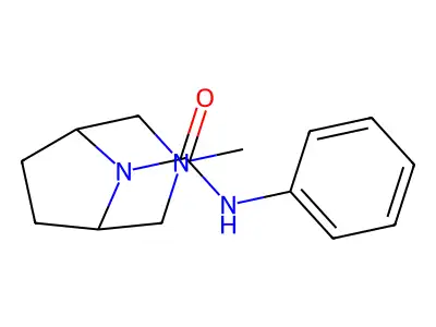 3,8-Diazabicyclo(3.2.1)octane, 3-methyl-8-phenylcarbamoyl- structure
