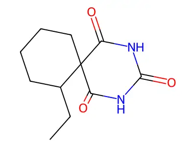 2,4-Diazaspiro(5.5)undecane-1,3,5-trione, 7-ethyl- structure