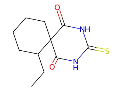 7-Ethyl-3-thio-2,4-diazaspiro(5.5)undecane-1,3,5-trione structure
