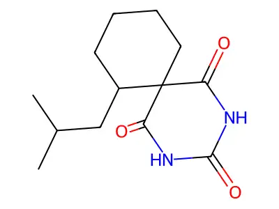 2,4-Diazaspiro(5.5)undecane-1,3,5-trione, 7-isobutyl- structure