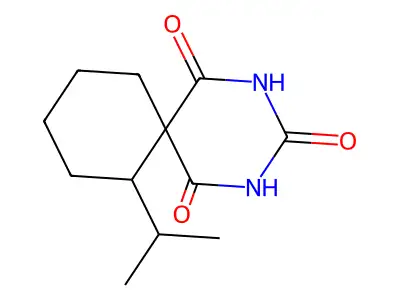 2,4-Diazaspiro(5.5)undecane-1,3,5-trione, 7-isopropyl- structure