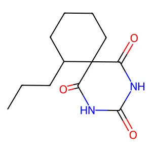 2,4-Diazaspiro(5.5)undecane-1,3,5-trione, 7-propyl- structure