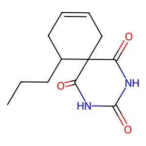 2,4-Diazaspiro(5.5)undec-8-ene-1,3,5-trione, 11-propyl- structure
