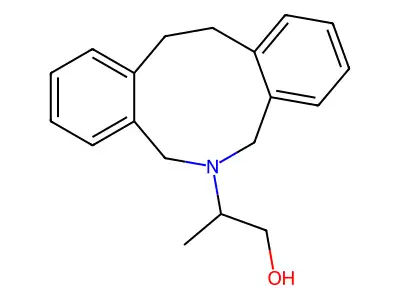6H-Dibenz(c,g)azonine-6-ethanol, 5,7,12,13-tetrahydro-alpha-methyl-, structure
