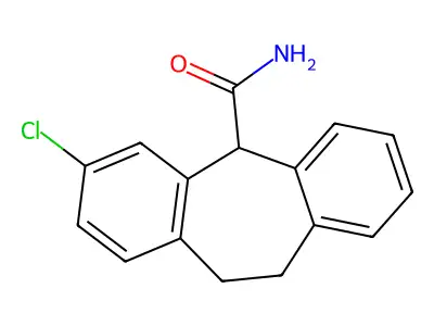 5H-Dibenzo(a,d)cycloheptene-5-carboxamide, 10,11-dihydro-3-chloro- structure