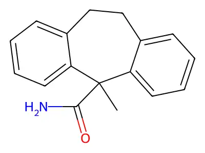 5H-Dibenzo(a,d)cycloheptene-5-carboxamide, 10,11-dihydro-5-methyl- structure