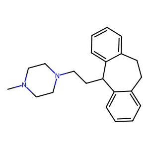 5H-Dibenzo(a,d)cycloheptene, 10,11-dihydro-5-(2-(4-methylpiperazinyl)ethyl)- structure