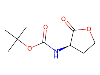 tert-butyl N-[(3S)-2-oxooxolan-3-yl]carbamate structure