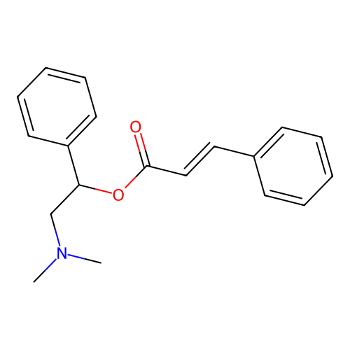 Cinnamic acid, (2-(dimethylamino)-1-phenyl)ethyl ester structure