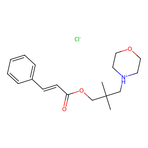 Cinnamic acid, (2,2-dimethyl-3-morpholinopropyl) ester, hydrochloride structure