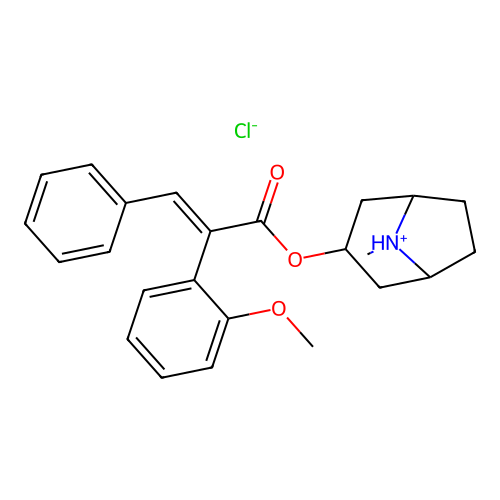 Cinnamic acid, alpha-(o-methoxyphenyl)-, 3-tropanyl ester, hydrochloride structure