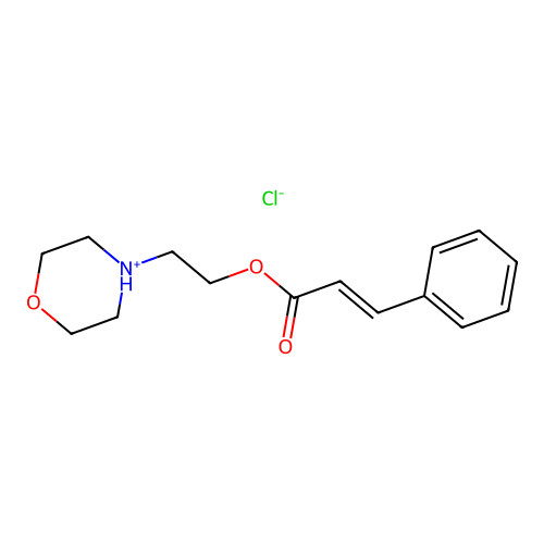 Cinnamic acid, 2-(morpholinoethyl) ester, hydrochloride structure