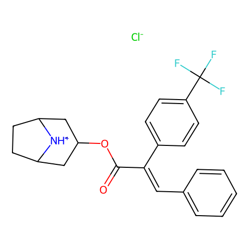 C24H24F3NO2.ClH.1/4H2O structure
