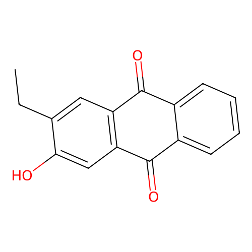 2-Ethyl-3-hydroxyanthra-9,10-quinone structure