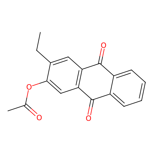 (3-Ethyl-9,10-dioxoanthracen-2-yl) acetate structure