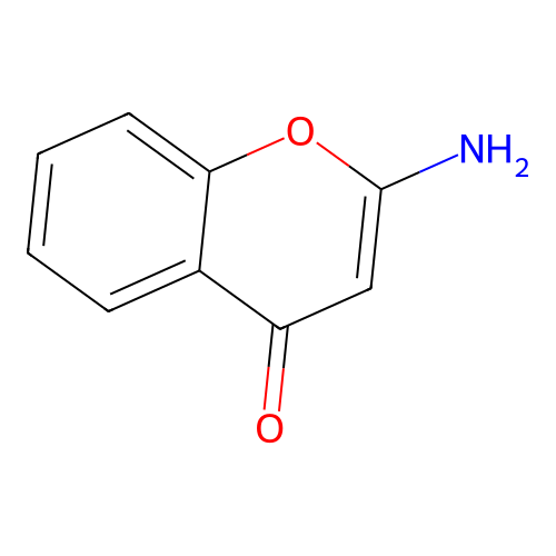 2-Amino-4H-chromen-4-one structure