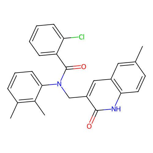 2-chloro-N-(2,3-dimethylphenyl)-N-((2-hydroxy-6-methylquinolin-3-yl)methyl)benzamide structure