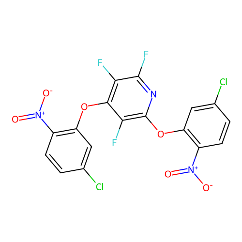 2,4-Bis(5-chloro-2-nitrophenoxy)-3,5,6-trifluoropyridine structure