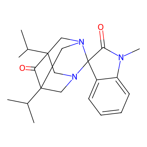(5s,7s)-5,7-diisopropyl-1'-methyl-1,3-diazaspiro[adamantane-2,3'-indoline]-2',6-dione structure
