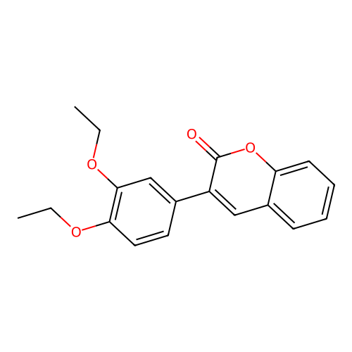 3-(3,4-diethoxyphenyl)-2H-chromen-2-one structure