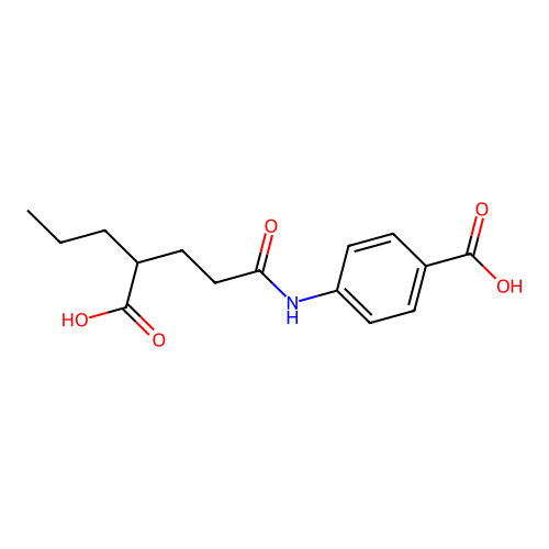 4-[(4-Carboxyheptanoyl)amino]benzoic acid structure