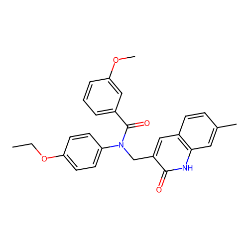 N-(4-ethoxyphenyl)-3-methoxy-N-[(7-methyl-2-oxo-1H-quinolin-3-yl)methyl]benzamide structure