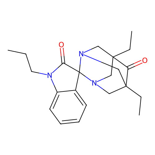 (1r,5R,7S)-5,7-diethyl-1'-propyl-1,3-diazaspiro[adamantane-2,3'-indoline]-2',6-dione structure