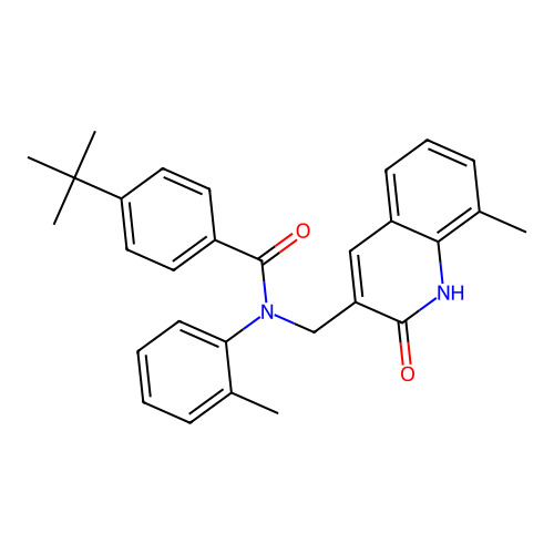 4-(tert-butyl)-N-((2-hydroxy-8-methylquinolin-3-yl)methyl)-N-(o-tolyl)benzamide structure