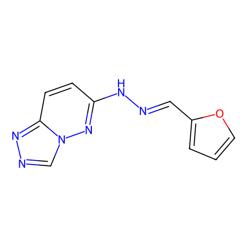 6-[(2E)-2-(furan-2-ylmethylidene)hydrazinyl][1,2,4]triazolo[4,3-b]pyridazine structure