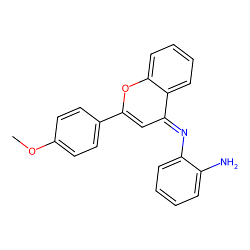 (E)-N1-(2-(4-methoxyphenyl)-4H-chromen-4-ylidene)benzene-1,2-diamine structure